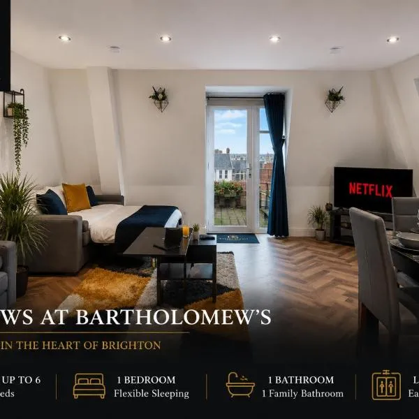 Luxury 1 Bed Apt Central Brighton Private Garden Sleeps 6, hotel in Brighton & Hove