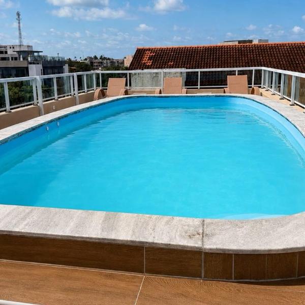 Flat Centro Porto de Galinhas - 2 min da Praia - Piscina no Rooftop