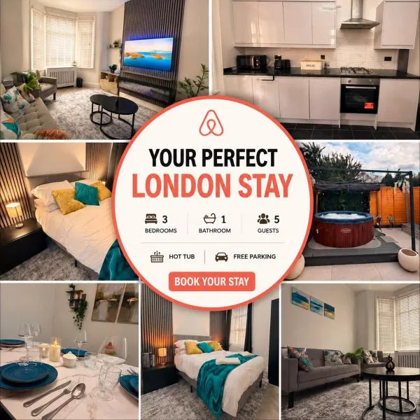 Stylish 3BR House in Newham East London&Hot Tub, hotel i London