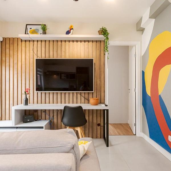 Apto com 2 Ar Cond, Forno e 01 Quarto - Foto 5