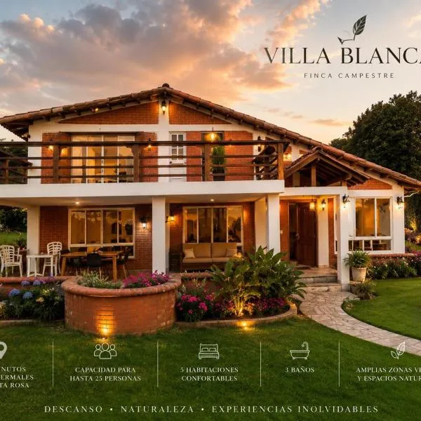 Santa Rosa de cabal Finca villa Blanca, hotel in Termales