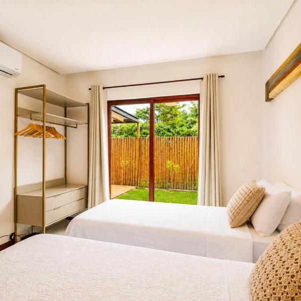 Casa 200m Geribá, 2 qtos, Churrasq + varanda priv. BZ105