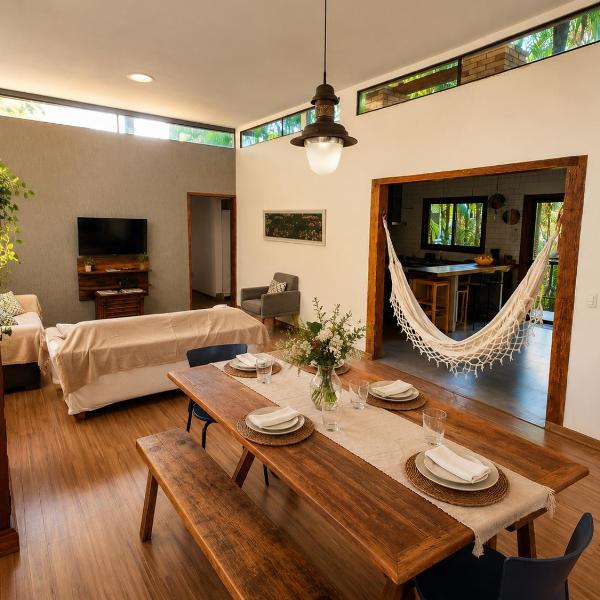JungleHouseRio - Casa Vista lago 3 Quartos até 7 Pessoas Vargem Grande e Recreio RJ