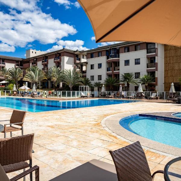 Life Resorts L 306 - Studio Beira Lago - 6 min da Esplanada - Piscina, academia, sauna, garagem - By Hospede Fácil