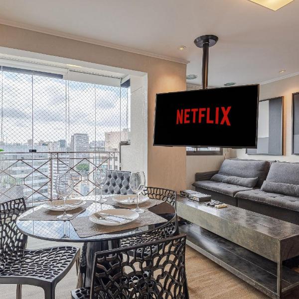 Flat 52m² na Vila Olímpia | Piscina e Sauna