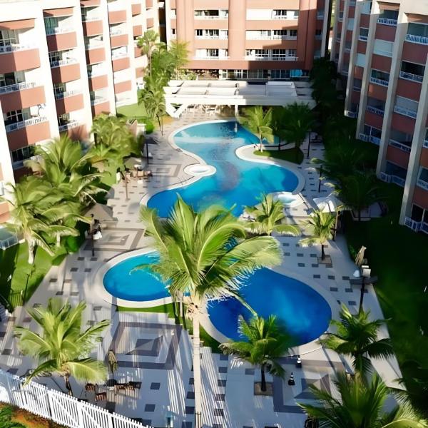 Resort a 55m do Beach Park, pe na areia, 3 quartos