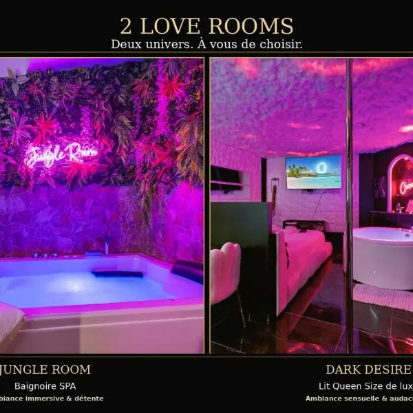 Jungle Room ou Dark Désir Room- 2 Love Rooms, 2 Expériences, à vous de choisir !, hotel en La Flèche
