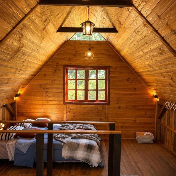 Chale Rústico com Hidro e Cama Massageadora