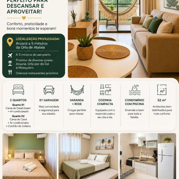 Apt 2Q, com Ar, Próx Aeroporto e Orla, Garagem, Pet Friendly - Foto 2