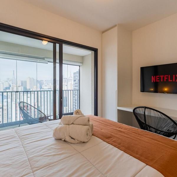Studio com coworking, piscina e vista da cidade - Foto 4