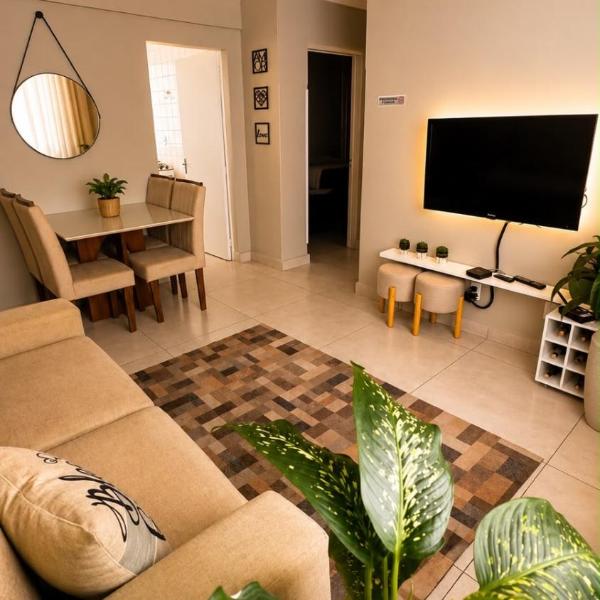 Apartamento 2 quartos completo no Bueno, até 5 hóspedes, ao lado Vaca Brava