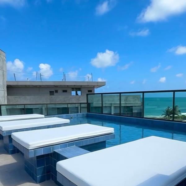 Flat completo com vista mar à 70m da Praia dos Carneiros - Foto 4