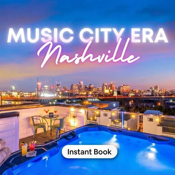 NEW Nash Eras - Rooftop Decks with Hot Tub - 15 Beds, готель у Нашвіллі