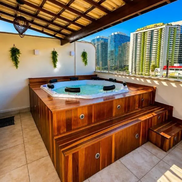 Cobertura Duplex com Hidro Privativa e Área Gourmet Completa em frente ao Recreio Shopping, hotel i Rio de Janeiro