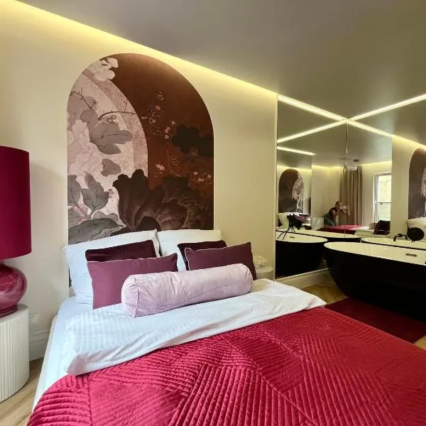 Łódź Apartament Premium "Agosto Centrum"- Jacuzzi, FV、ウッチのホテル