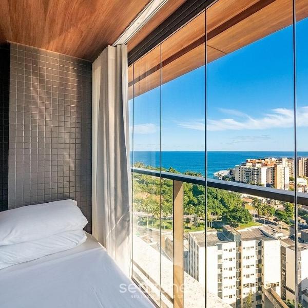 Studio. c/ vista mar em Cond. c/ piscina EDF1007