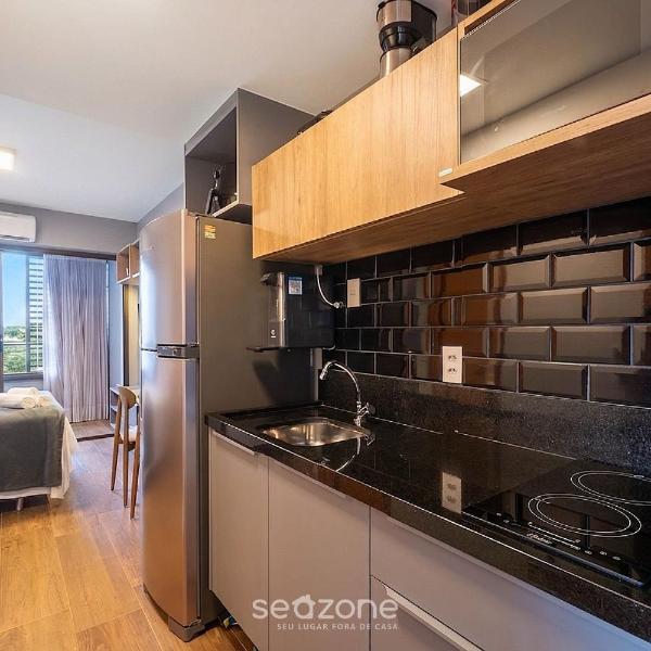 Studio em Cond. c/ Piscina e Varanda EUB0801 - Foto 4