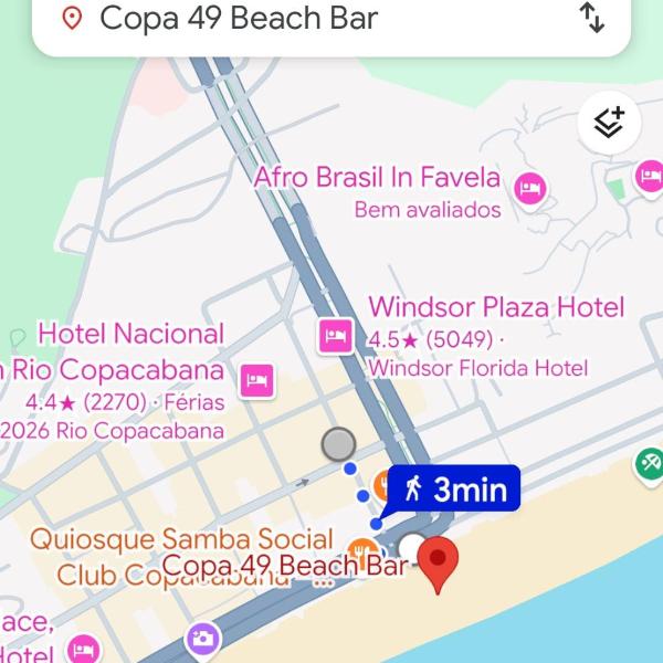 SCR-Copacabana- Confortável e Aconchegante com Portaria 24 Hs a 50 Metros da Praia
