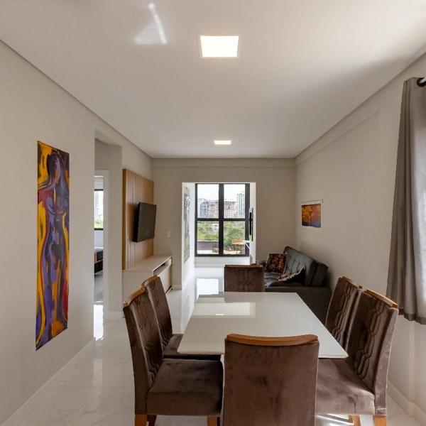 Apto novo de 3Q mobiliado a 150m da praia Perequê-SC com 1 vaga de garagem e prox ao lago e pier Hard Rock Café - Foto 3