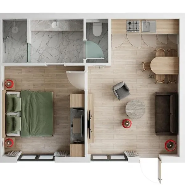 N4 - Apartments Fulda Free Parking & Zentral – hotel w mieście Fulda