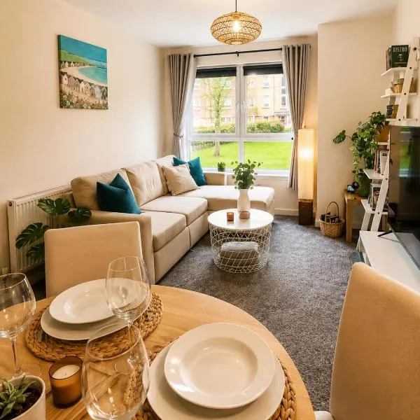 Modern Ground floor 2 Bed Apartment Secure Parking & Perfect for City- CelticEmirates Stadium, viešbutis Glazge