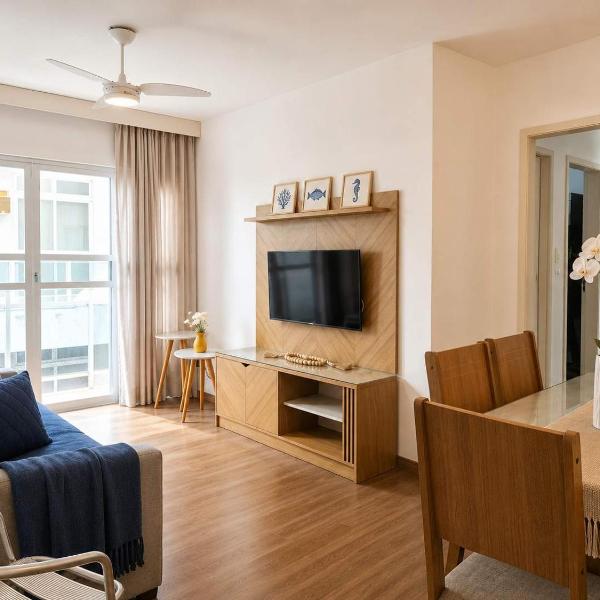 Apartamento na Quadra da Praia do Forte 3 Quartos com Ar Condicionado