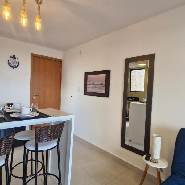 Flat Belo Mar - apto novo com varanda e vista mar - Foto 4