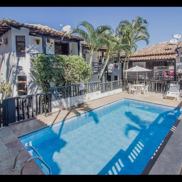 Geribá 2 quartos, 2 piscinas, sauna, 8 min da praia