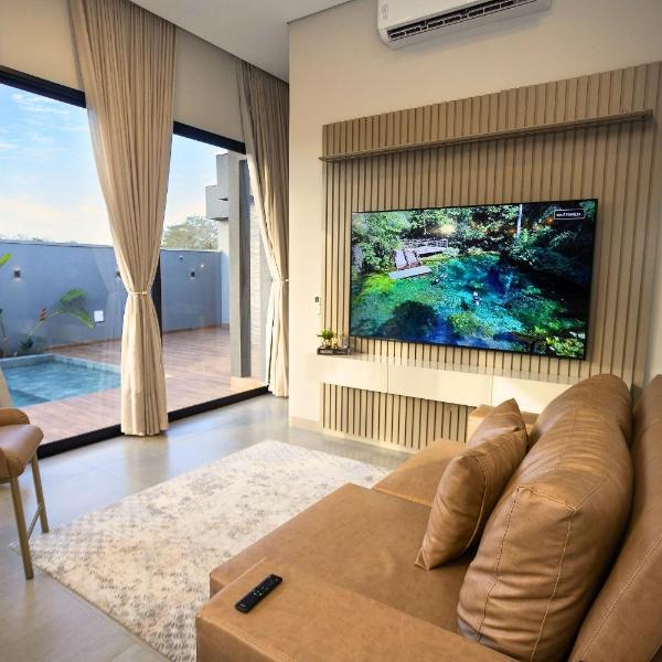 Casa Ampla com Piscina e Churrasco em Bonito-MS