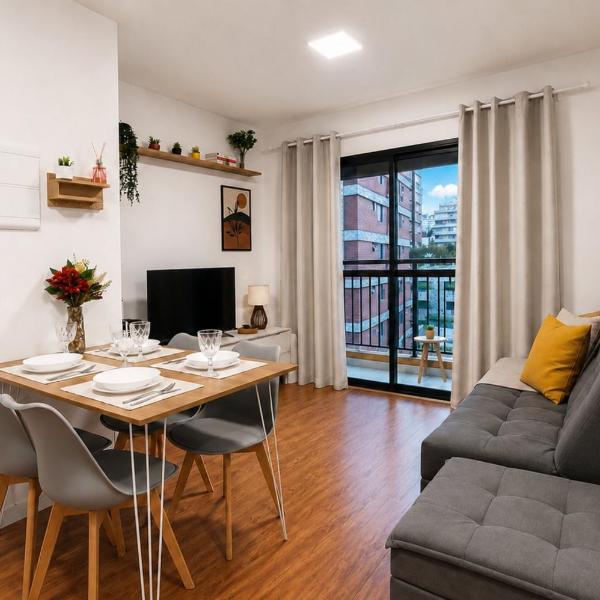 Apto espasoço - 10min Paulista - Acomoda 5 pessoas - Com Rooftop e Ar - Foto 4
