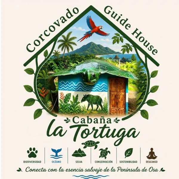 Corcovado Guide House y Cabaña La Tortuga โรงแรมในBarrigones