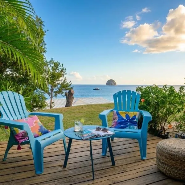 Sea Dreams - Studio Climatisé avec Terrasse Vue Mer & Piscine - Le Diamant, hotel a Le Diamant