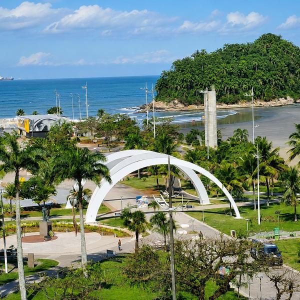 Santos Frente Mar - Studio com Ar, Wi-Fi e Estacionamento - Da Capital ao Litoral