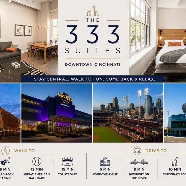The 333 Suites 202, Downtown Cincinnati, Sleeps 6, хотел в Синсинати