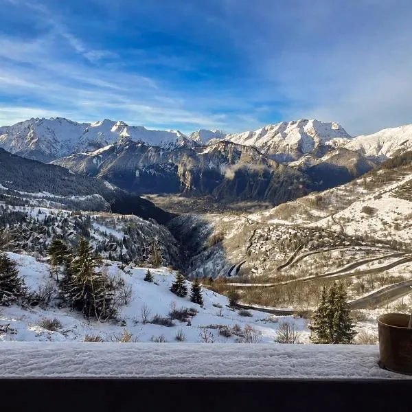 Stunning apartment with breathtaking view!, hotel en Huez