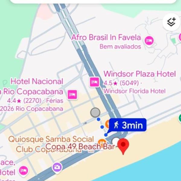 SCR - Copacabana - Quarto e Sala a Passos da Praia