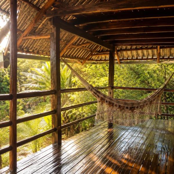 Bangalô Bahia - Varanda com rede - Sítio Hawai