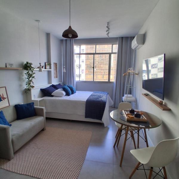Studio encantador Conforto e elegância com vista