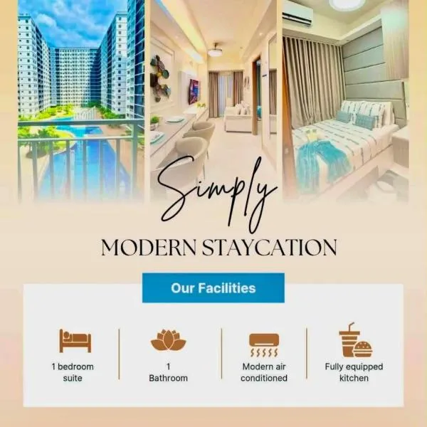 Stylish Modern Staycation-1BR Condo with Pool view near MOA-Shore3 Tower4, Hotel in Manila