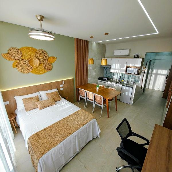 Golden Beach Flat Beira-Mar 2 quartos - Até 6 pessoas