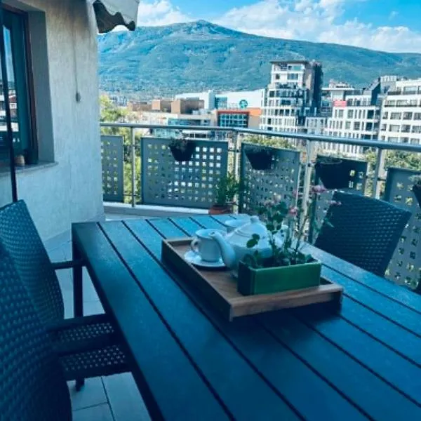 Spacious apartment with a Mountain view, big balcony and parking, отель в Софии