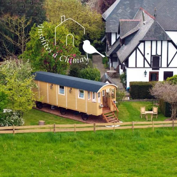 Insolites à Chimay - Les roulottes à Rièzes, hotel i Chimay