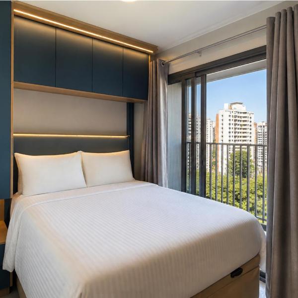 Studio com Piscina Rooftop, 5 Min CGH