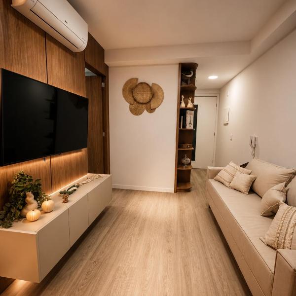 Piratininga Beach decorated bedroom and living room