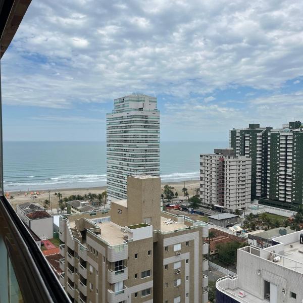 Vista Mar, Canto do Forte, Churrasqueira, 2 min da praia
