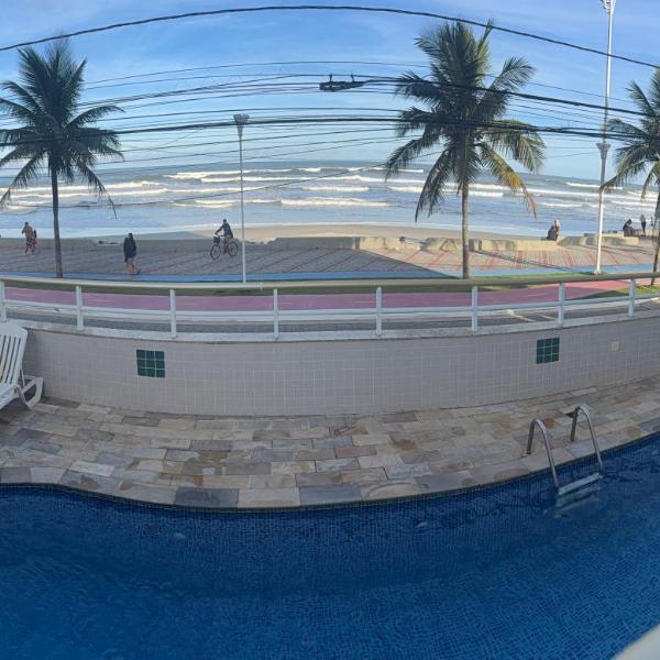 Ap frente mar com piscina - vista incrível - pé areia - Wi-Fi e garagem - Foto 5