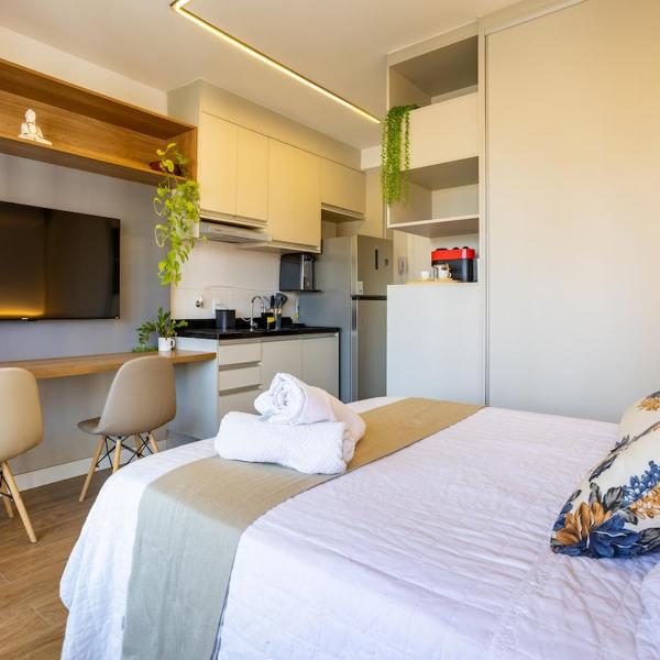 Studio c/ Cromoterapia + Varanda | Piscina Rooftop