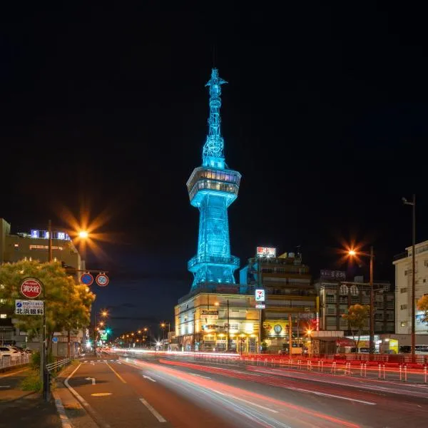 カプセルホステル別府タワー Capsule Hostel Beppu Tower, hotell i Beppu