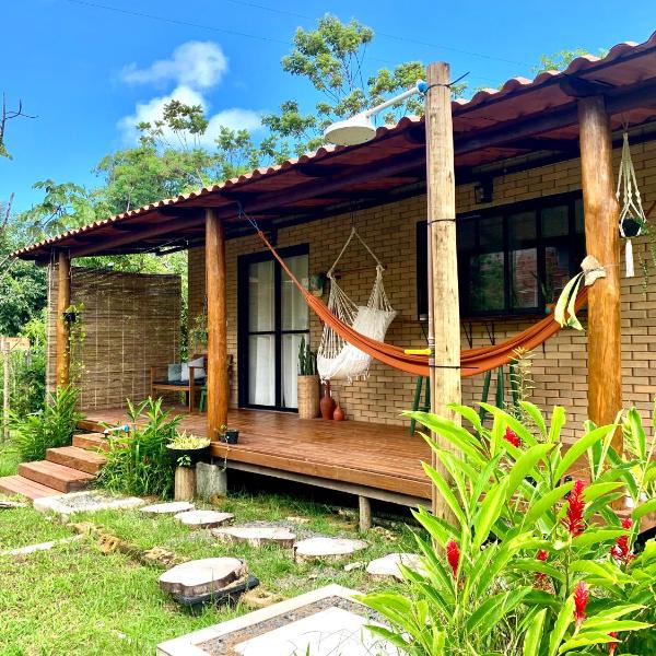 Casa Raiz 2 Moreré - jardim, deck e rede a 3min da praia