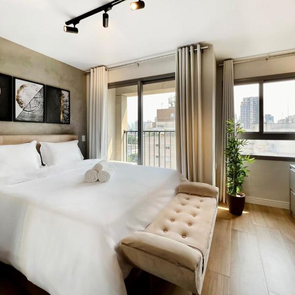Studio Moderno, com Piscina, AC, Wi-fi e Alexa